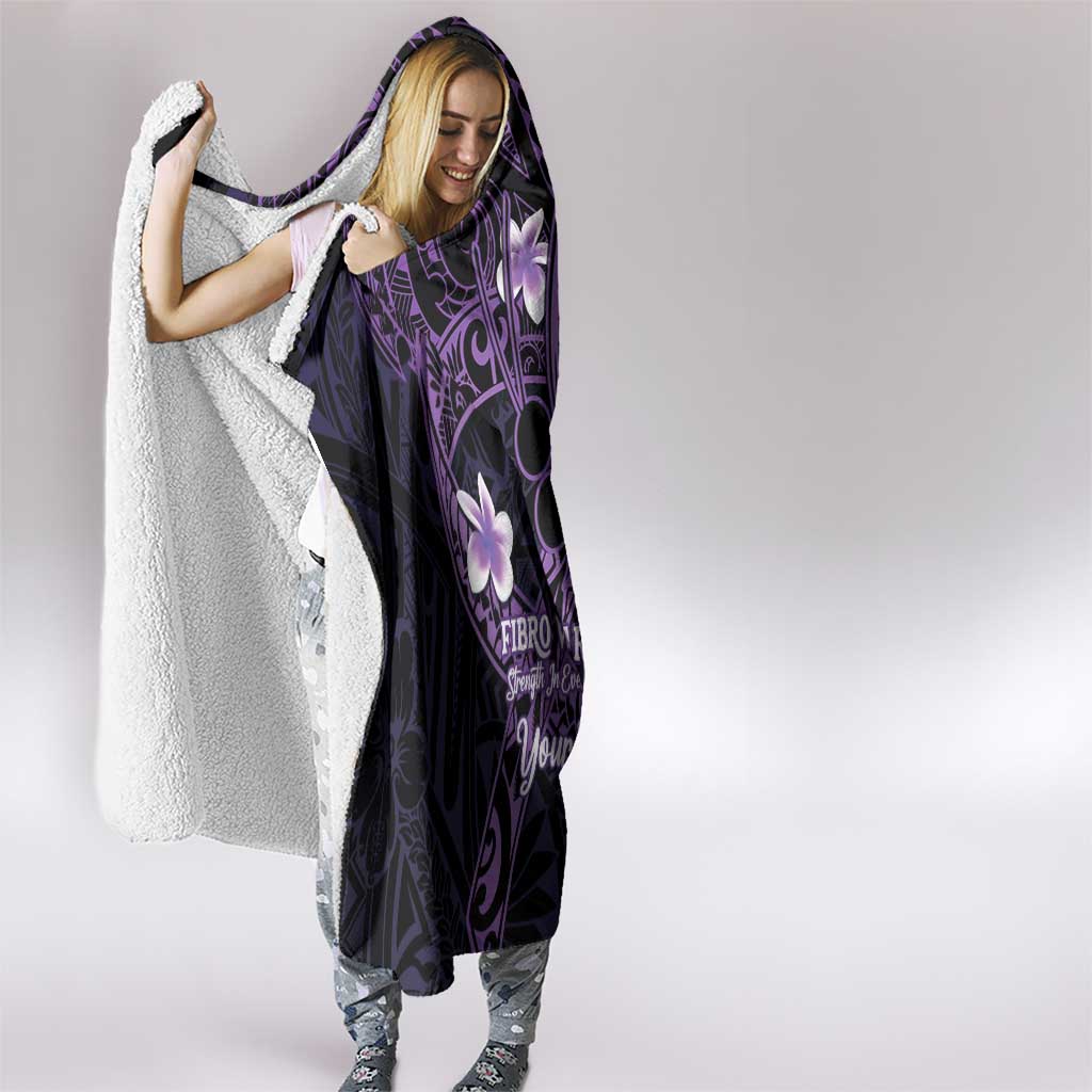 Personalised Fibromyalgia Awareness Month Hooded Blanket Fibro Warrior Strength In Every Struggle