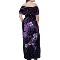 Personalised Fibromyalgia Awareness Month Off Shoulder Maxi Dress Fibro Warrior Strength In Every Struggle
