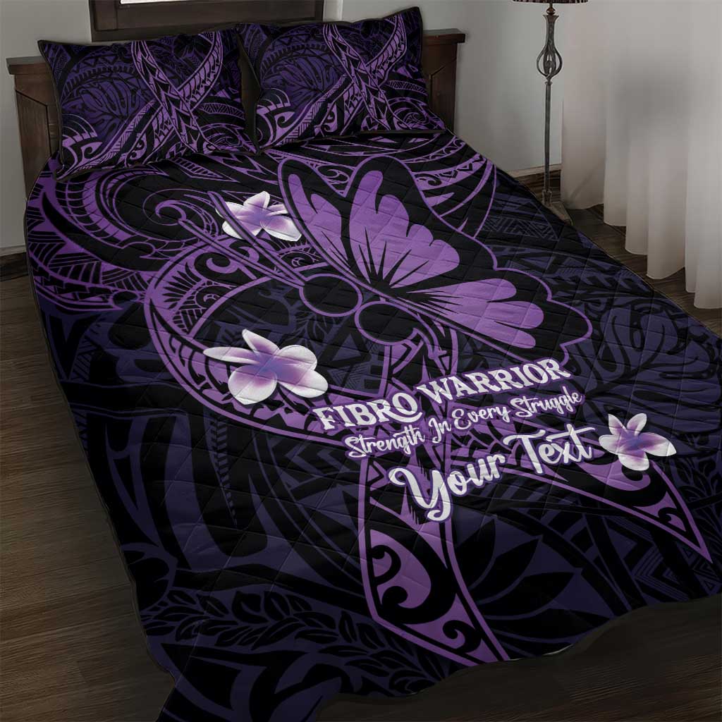 Personalised Fibromyalgia Awareness Month Quilt Bed Set Fibro Warrior Strength In Every Struggle