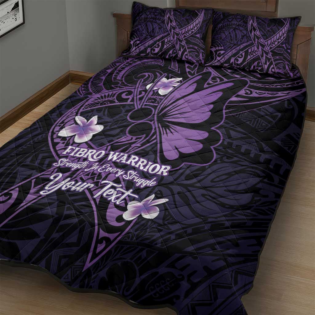 Personalised Fibromyalgia Awareness Month Quilt Bed Set Fibro Warrior Strength In Every Struggle