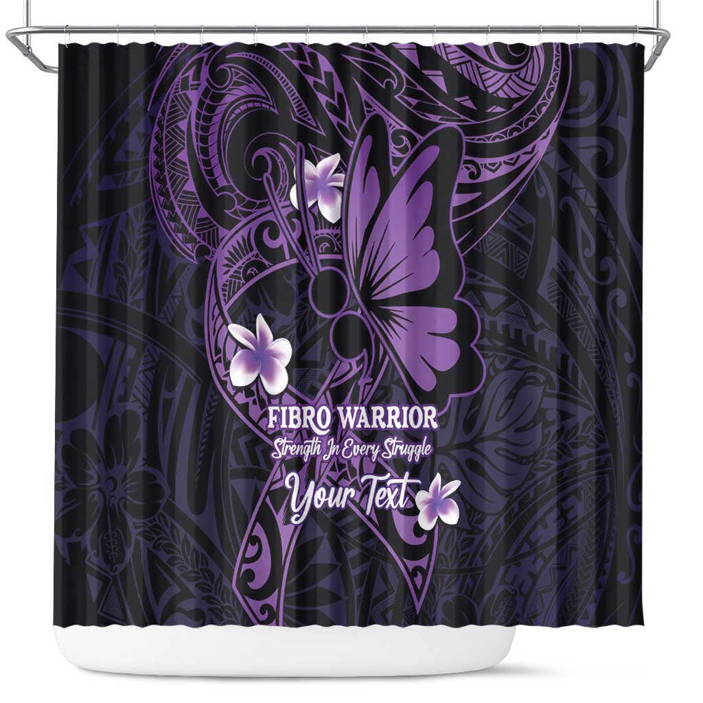 Personalised Fibromyalgia Awareness Month Shower Curtain Fibro Warrior Strength In Every Struggle