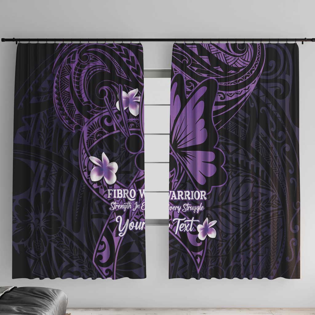 Personalised Fibromyalgia Awareness Month Window Curtain Fibro Warrior Strength In Every Struggle LT14 With Hooks Purple - Polynesian Pride