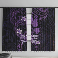 Personalised Fibromyalgia Awareness Month Window Curtain Fibro Warrior Strength In Every Struggle LT14 With Hooks Purple - Polynesian Pride