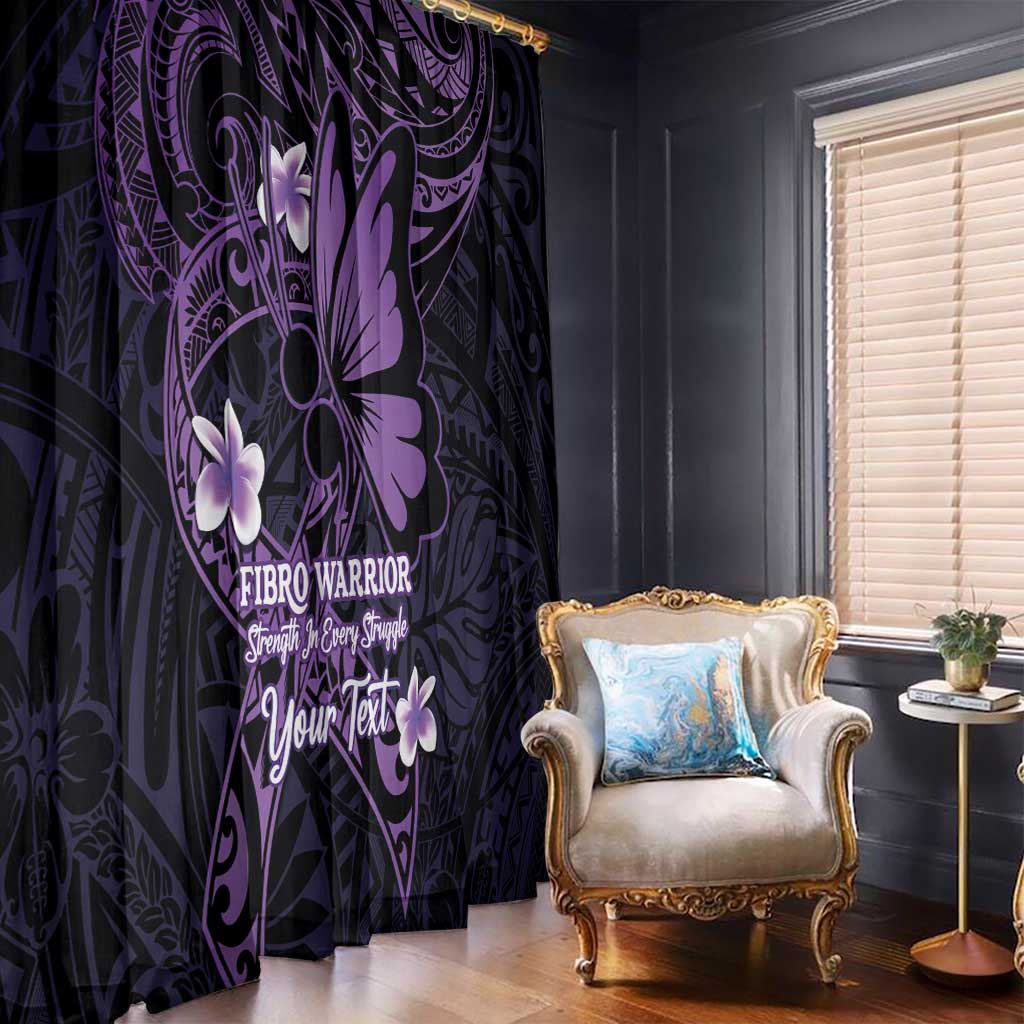 Personalised Fibromyalgia Awareness Month Window Curtain Fibro Warrior Strength In Every Struggle LT14 - Polynesian Pride