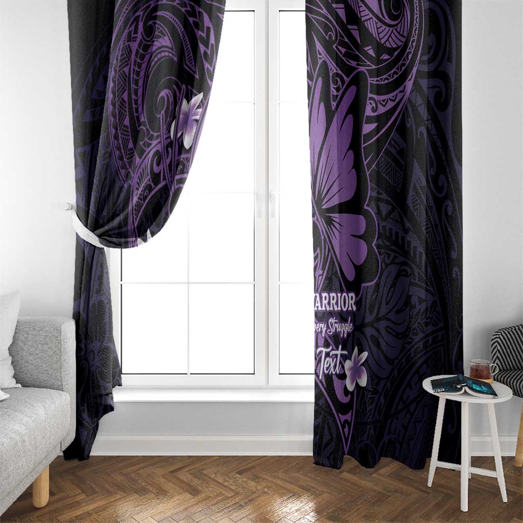 Personalised Fibromyalgia Awareness Month Window Curtain Fibro Warrior Strength In Every Struggle LT14 - Polynesian Pride