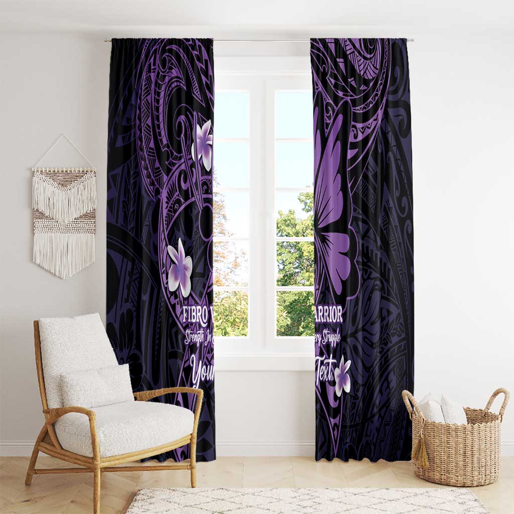 Personalised Fibromyalgia Awareness Month Window Curtain Fibro Warrior Strength In Every Struggle LT14 - Polynesian Pride