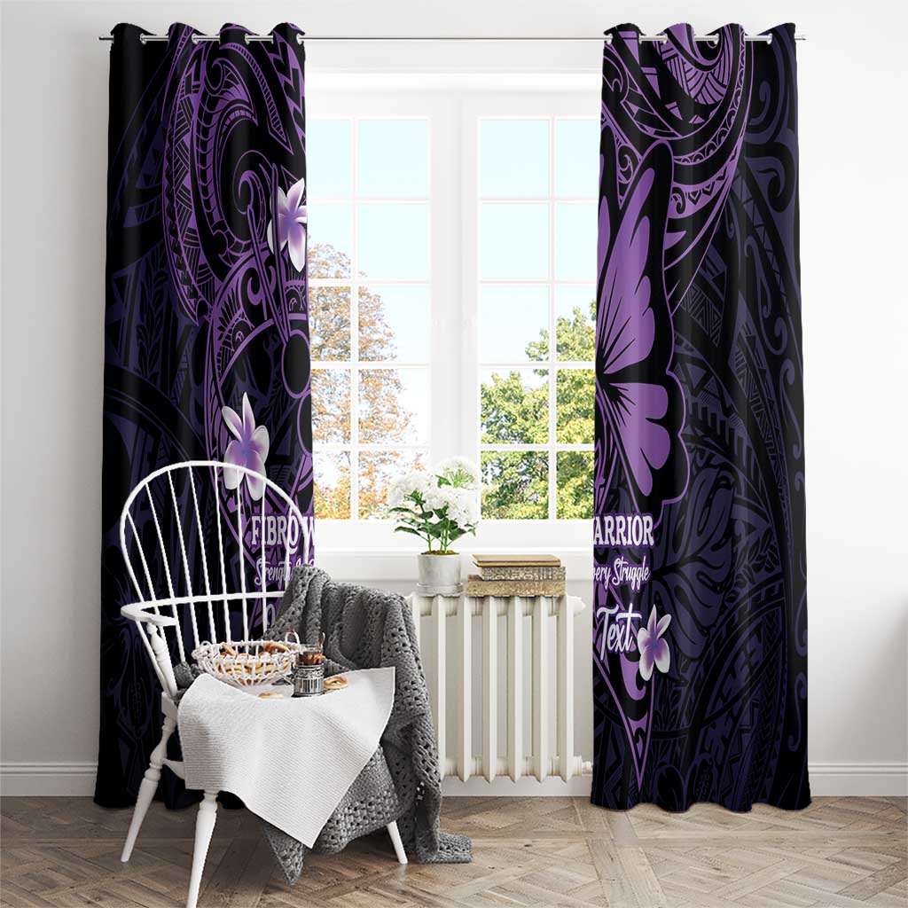 Personalised Fibromyalgia Awareness Month Window Curtain Fibro Warrior Strength In Every Struggle LT14 - Polynesian Pride
