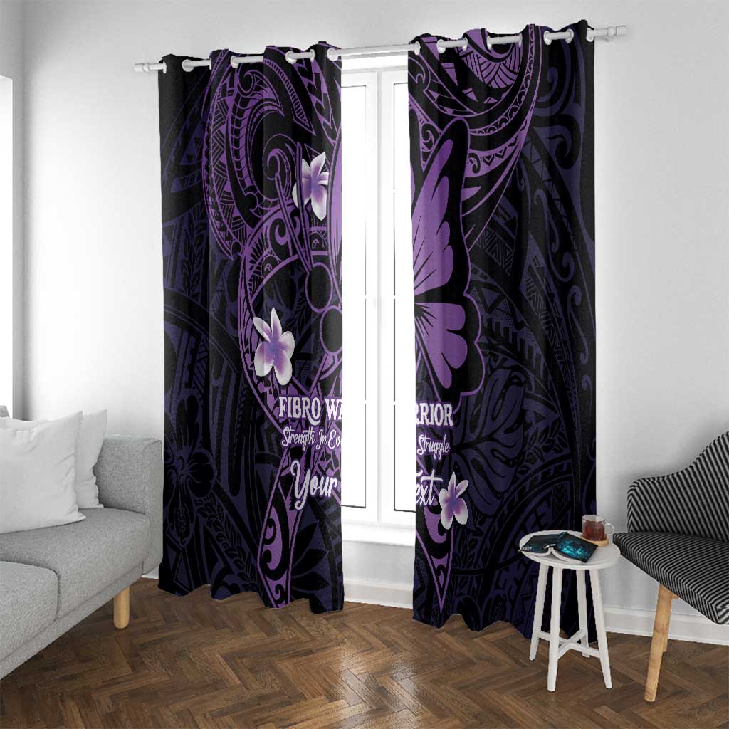 Personalised Fibromyalgia Awareness Month Window Curtain Fibro Warrior Strength In Every Struggle LT14 With Grommets Purple - Polynesian Pride
