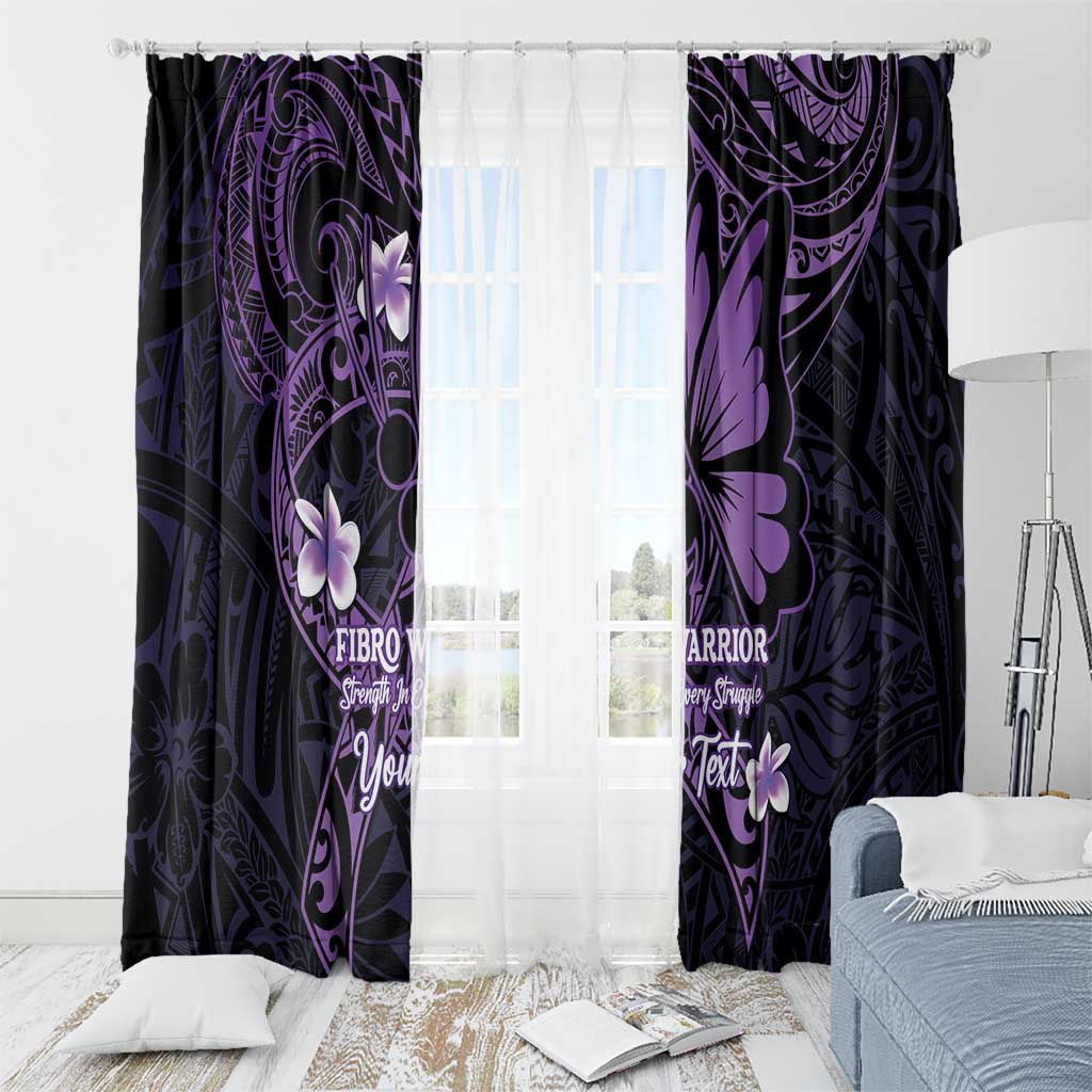 Personalised Fibromyalgia Awareness Month Window Curtain Fibro Warrior Strength In Every Struggle LT14 - Polynesian Pride