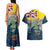 Niue ANZAC Day Couples Matching Tank Maxi Dress and Hawaiian Shirt We Will Remember Them Camouflage Style