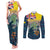 Niue ANZAC Day Couples Matching Tank Maxi Dress and Long Sleeve Button Shirt We Will Remember Them Camouflage Style