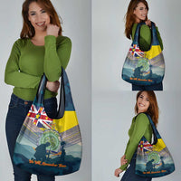 Niue ANZAC Day Grocery Bag We Will Remember Them Camouflage Style