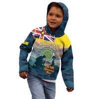 Niue ANZAC Day Kid Hoodie We Will Remember Them Camouflage Style LT14 - Polynesian Pride