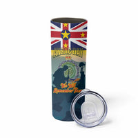 Niue ANZAC Day Skinny Tumbler We Will Remember Them Camouflage Style LT14 - Polynesian Pride
