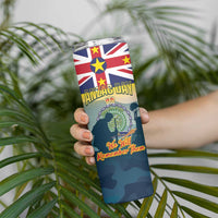 Niue ANZAC Day Skinny Tumbler We Will Remember Them Camouflage Style LT14 - Polynesian Pride