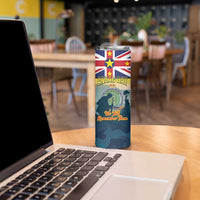 Niue ANZAC Day Skinny Tumbler We Will Remember Them Camouflage Style LT14 - Polynesian Pride