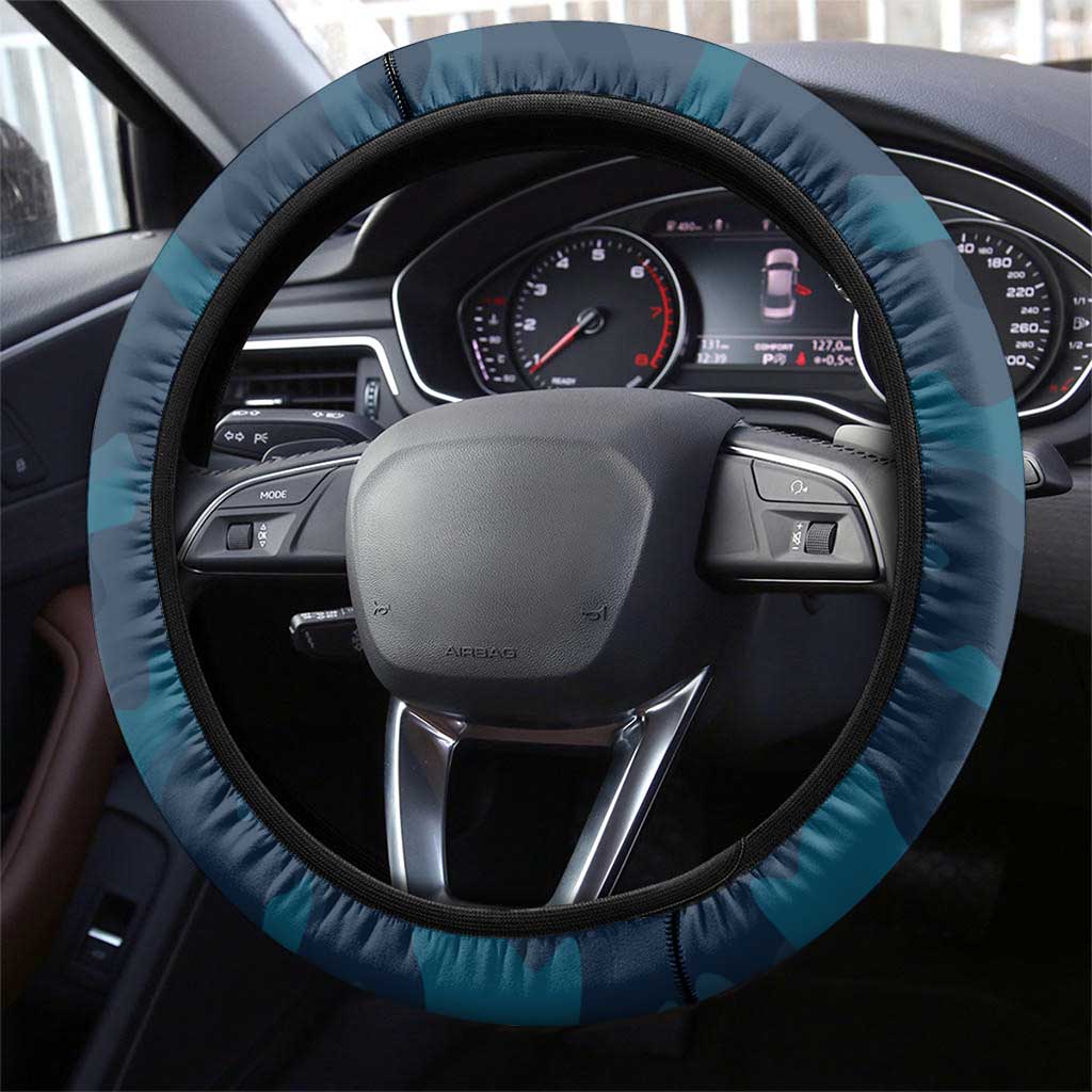 Niue ANZAC Day Steering Wheel Cover We Will Remember Them Camouflage Style