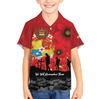 Tonga ANZAC Day Family Matching Long Sleeve Bodycon Dress and Hawaiian Shirt Ngatu Pattern We Will Remember Them