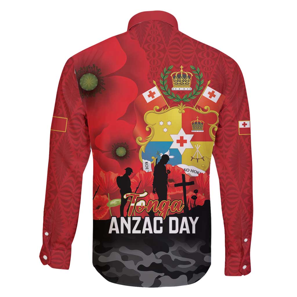 Tonga ANZAC Day Family Matching Summer Maxi Dress and Hawaiian Shirt Ngatu Pattern We Will Remember Them