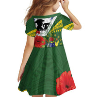 Cook Islands ANZAC Day Family Matching Short Sleeve Bodycon Dress and Hawaiian Shirt Last Post Lest We Forget LT14 - Polynesian Pride