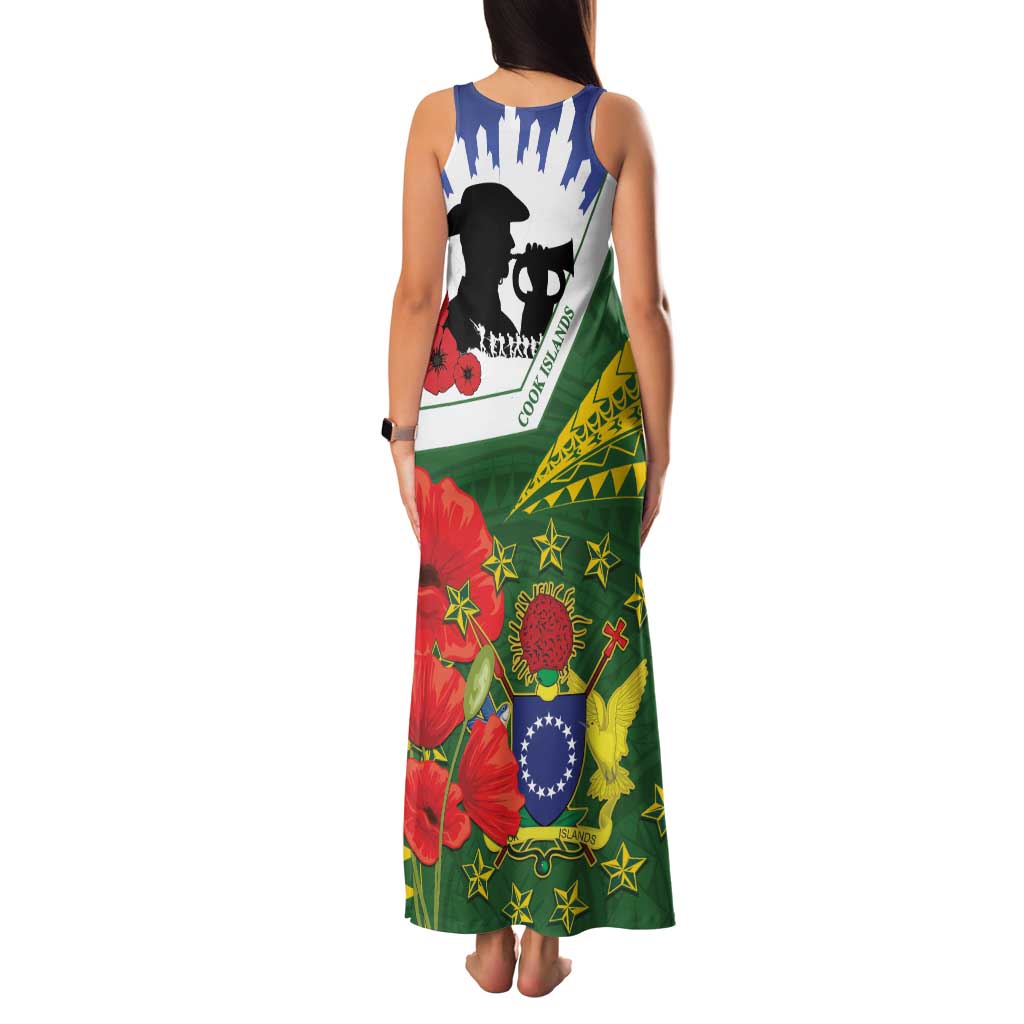 Cook Islands ANZAC Day Family Matching Tank Maxi Dress and Hawaiian Shirt Last Post Lest We Forget LT14 - Polynesian Pride