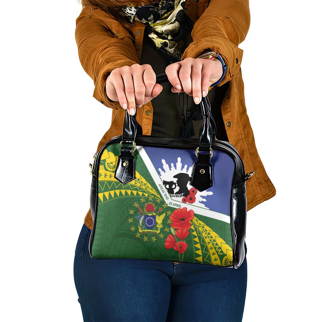Cook Islands ANZAC Day Shoulder Handbag Last Post Lest We Forget