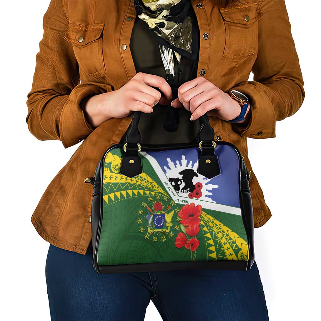 Cook Islands ANZAC Day Shoulder Handbag Last Post Lest We Forget