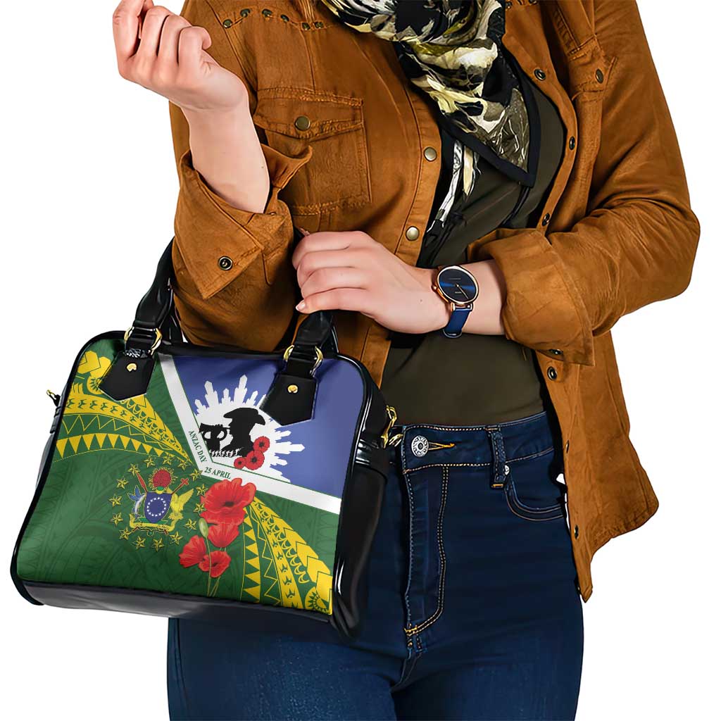 Cook Islands ANZAC Day Shoulder Handbag Last Post Lest We Forget