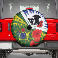 Cook Islands ANZAC Day Spare Tire Cover Last Post Lest We Forget LT14 - Polynesian Pride