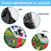 Cook Islands ANZAC Day Spare Tire Cover Last Post Lest We Forget LT14 - Polynesian Pride