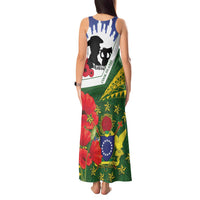 Cook Islands ANZAC Day Tank Maxi Dress Last Post Lest We Forget LT14 - Polynesian Pride