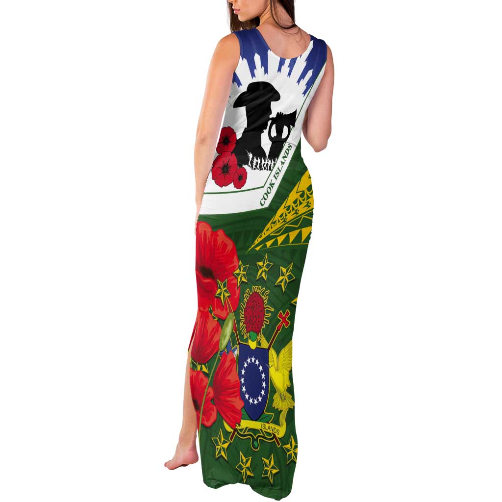 Cook Islands ANZAC Day Tank Maxi Dress Last Post Lest We Forget LT14 - Polynesian Pride