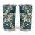 Cyan Polynesia Hammerhead Shark Tattoo With Plumeria Lei Tumbler Cup