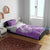 Purple Polynesia Hammerhead Shark Tattoo With Plumeria Lei Bedding Set