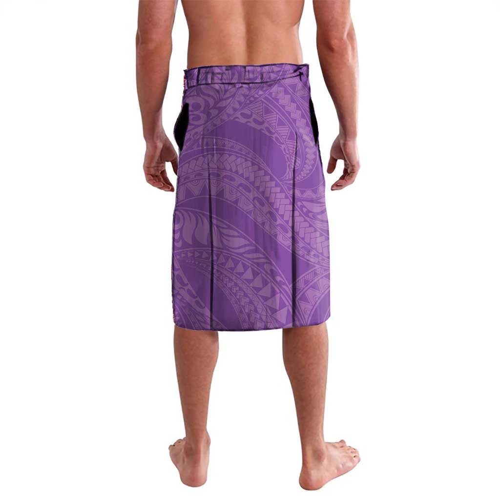 Purple Polynesia Hammerhead Shark Tattoo With Plumeria Lei Lavalava LT14 - Polynesian Pride