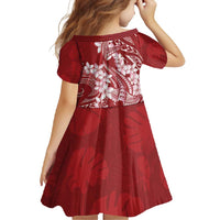 Red Polynesia Hammerhead Shark Tattoo With Plumeria Lei Family Matching Off Shoulder Maxi Dress and Hawaiian Shirt LT14 - Polynesian Pride
