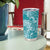 Teal Polynesia Hammerhead Shark Tattoo With Plumeria Lei Tumbler Cup