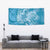 Blue Polynesia Hammerhead Shark Tattoo With Plumeria Lei Tapestry