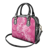 Pink Polynesia Hammerhead Shark Tattoo With Plumeria Lei Shoulder Handbag LT14 - Polynesian Pride
