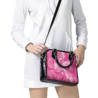 Pink Polynesia Hammerhead Shark Tattoo With Plumeria Lei Shoulder Handbag LT14 - Polynesian Pride