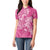 Pink Polynesia Hammerhead Shark Tattoo With Plumeria Lei Women Polo Shirt