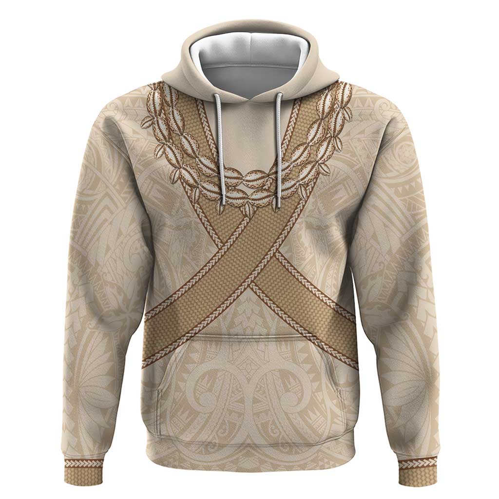 Mauri Ribaberiki Kiribati Zip Hoodie Cowrie Shells Lei Palm Leaf Weaving