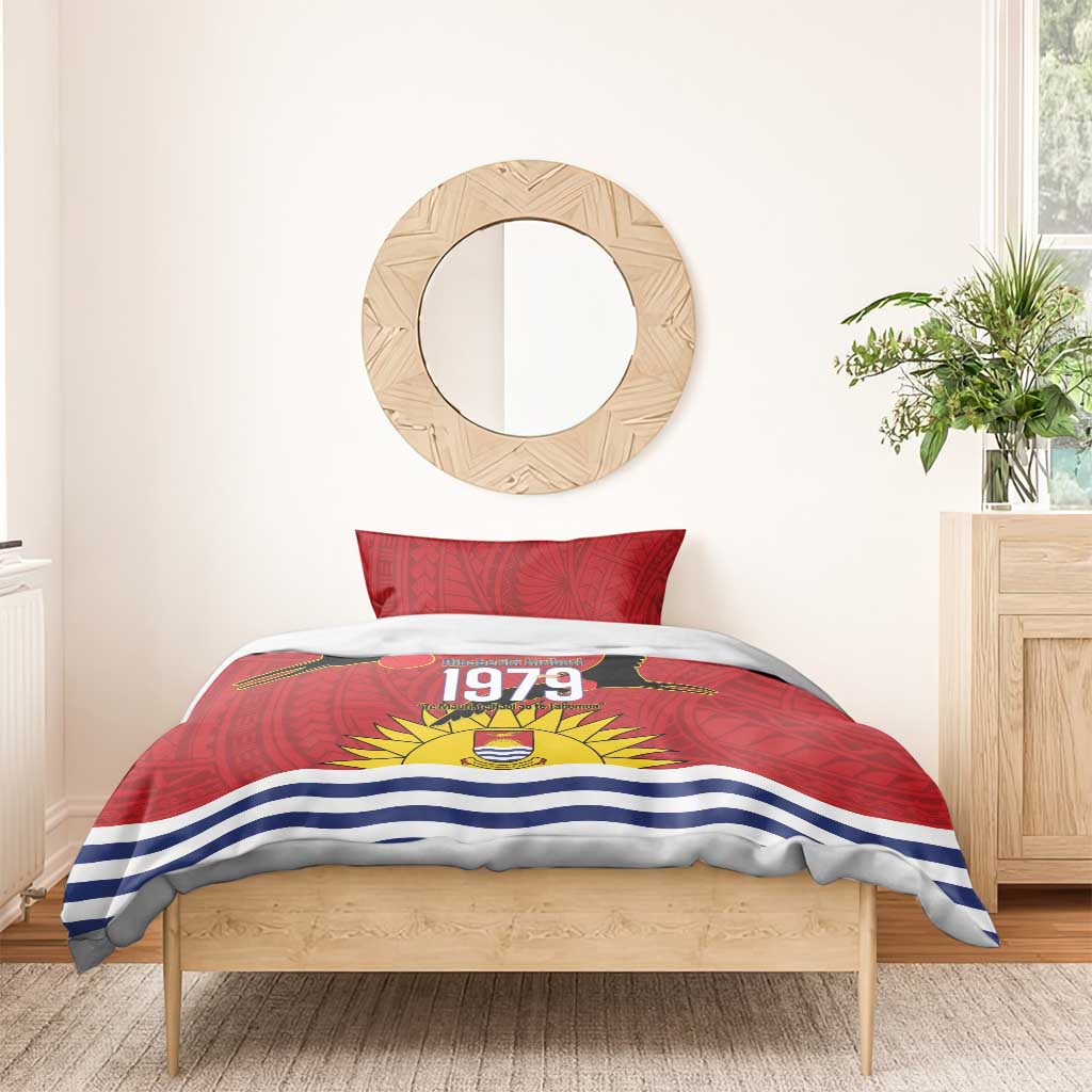 Mauri Kiribati Independence Day Bedding Set 1979 Proud National Frigatebird