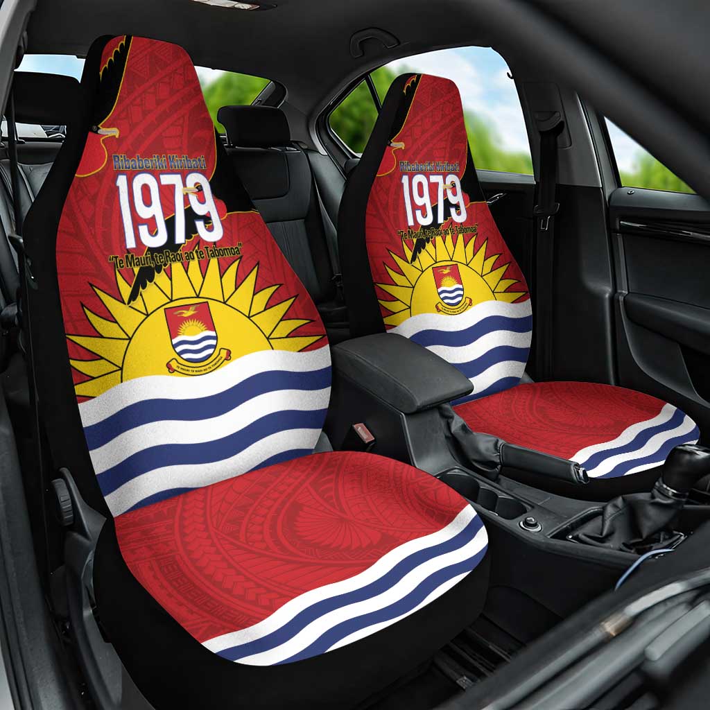 Mauri Kiribati Independence Day Car Seat Cover 1979 Proud National Frigatebird LT14 One Size Red - Polynesian Pride