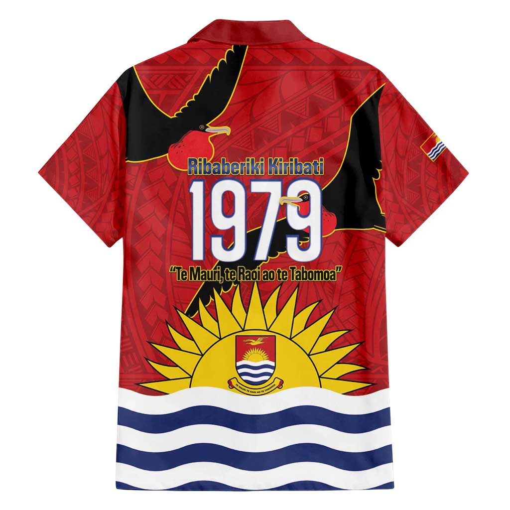Mauri Kiribati Independence Day Family Matching Puletasi and Hawaiian Shirt 1979 Proud National Frigatebird LT14 - Polynesian Pride