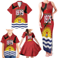Mauri Kiribati Independence Day Family Matching Tank Maxi Dress and Hawaiian Shirt 1979 Proud National Frigatebird LT14 - Polynesian Pride