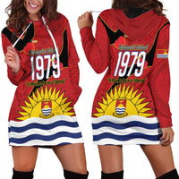 Mauri Kiribati Independence Day Hoodie Dress 1979 Proud National Frigatebird LT14 - Polynesian Pride