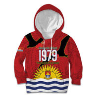 Mauri Kiribati Independence Day Kid Hoodie 1979 Proud National Frigatebird LT14 Hoodie Red - Polynesian Pride