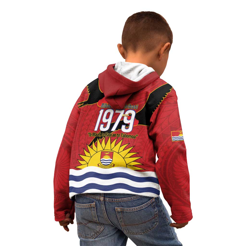Mauri Kiribati Independence Day Kid Hoodie 1979 Proud National Frigatebird LT14 - Polynesian Pride