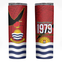 Mauri Kiribati Independence Day Skinny Tumbler 1979 Proud National Frigatebird LT14 Red - Polynesian Pride